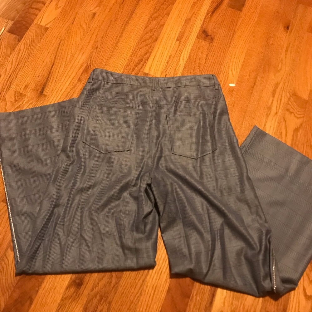 A silk oversized Ganni plaid pants